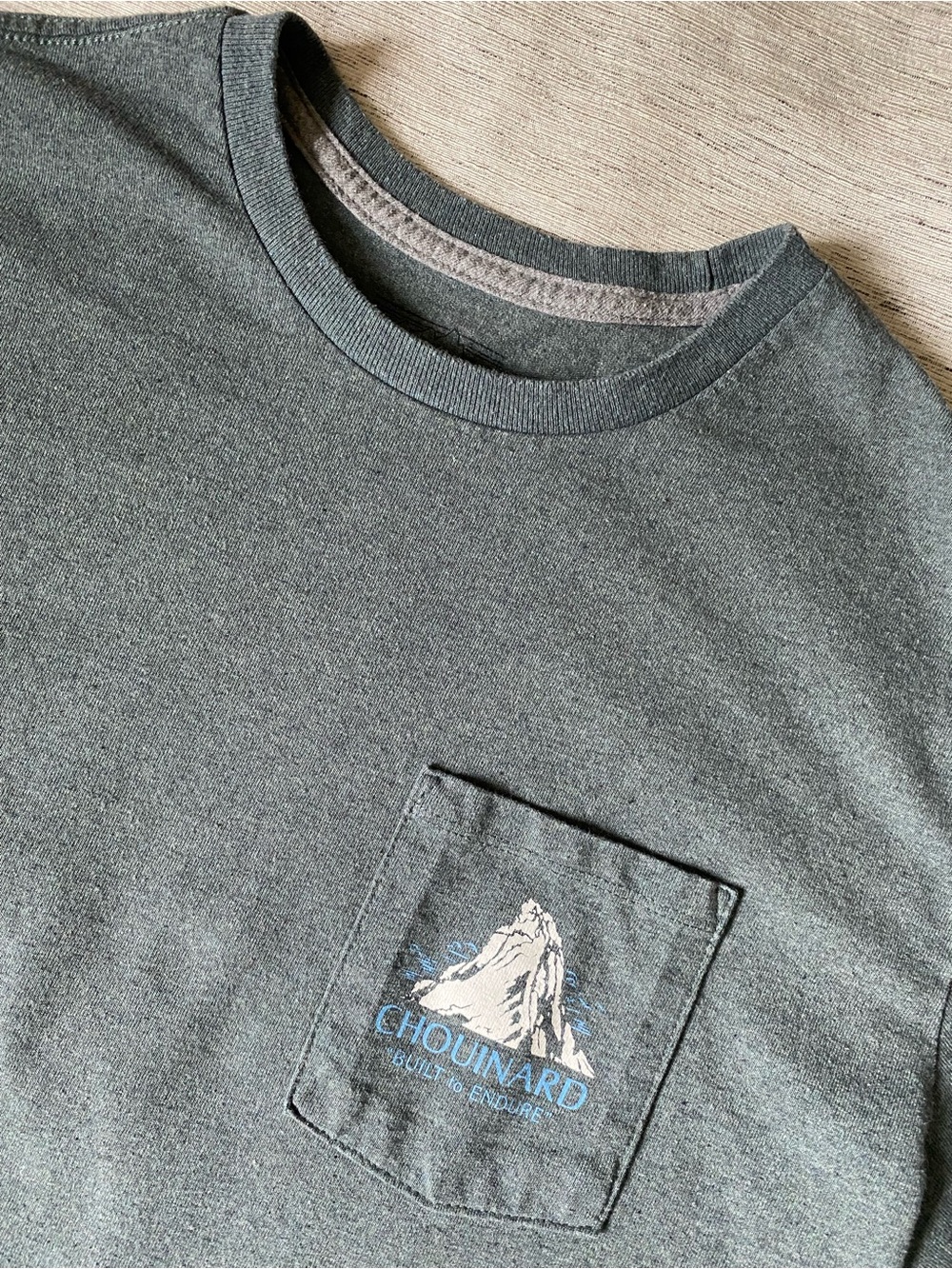 Patagonia Chouinard Graphic Men’s Short-Sleeve Pocket Tee in Charcoal Gray - Picture 5 of 11